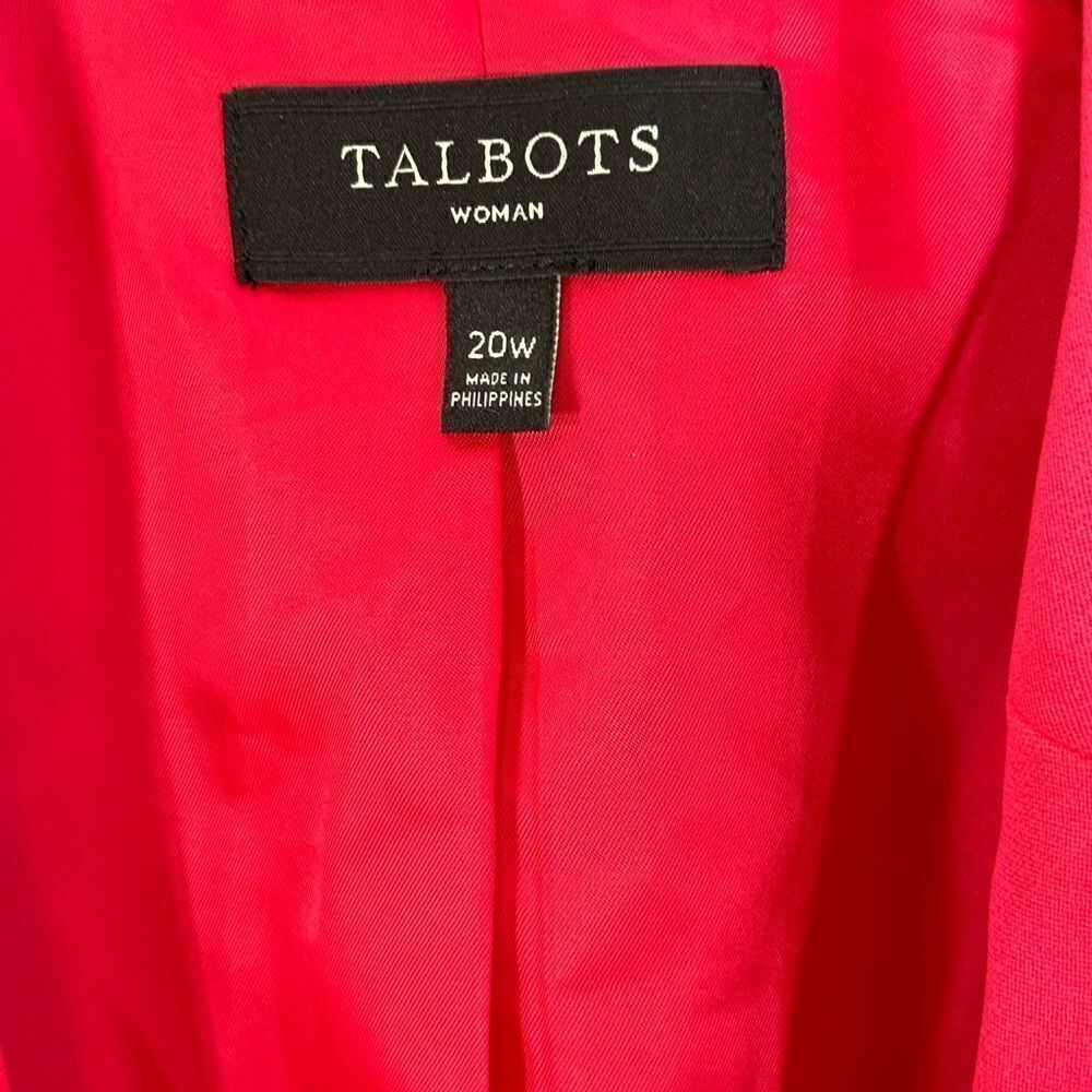 Talbots Fuschia Crepe Open Front Blazer | Size 20W - Picture 7 of 7
